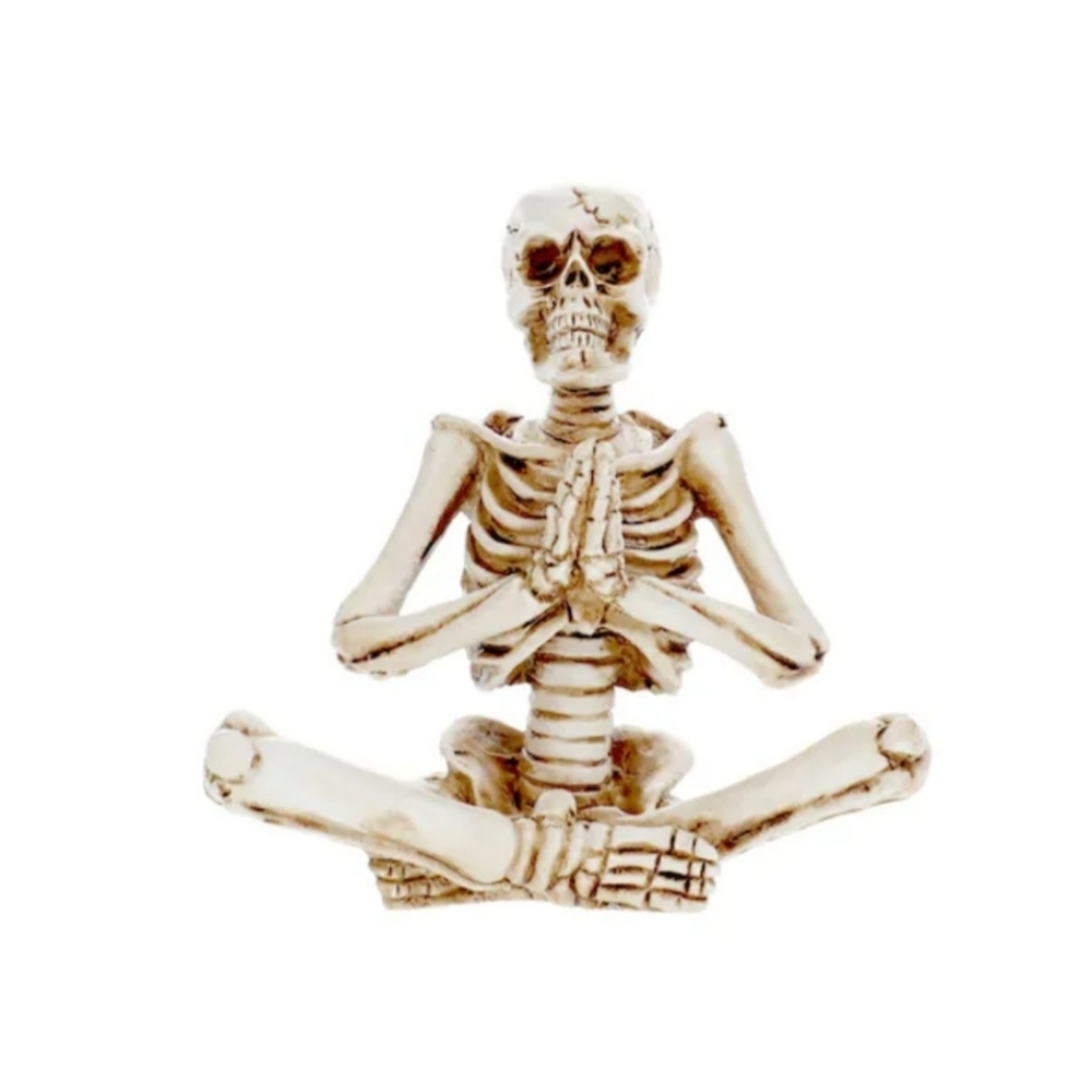 Lot of 3 YOGA Skeletons Pose Yoga Relax Halloween Figures SKULL - Picture 2 of 6